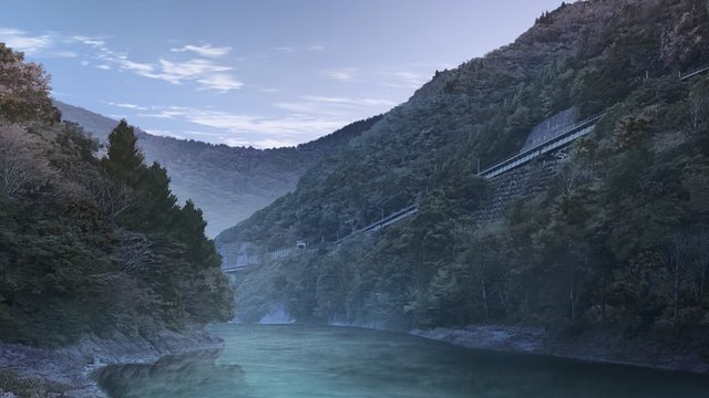 大井川畔の焚き火の夜